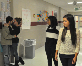 Students display of affection grosses out other students.