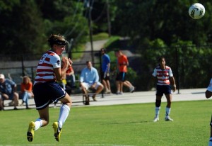 Senior Morgan Whitaker in action on the field