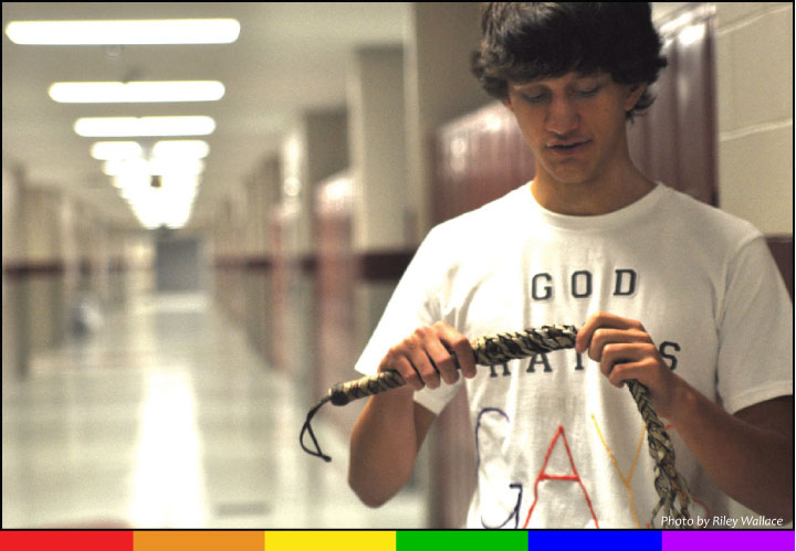 Senior Chris Naquin tests classmates for their acceptance of his alternative lifestyle.