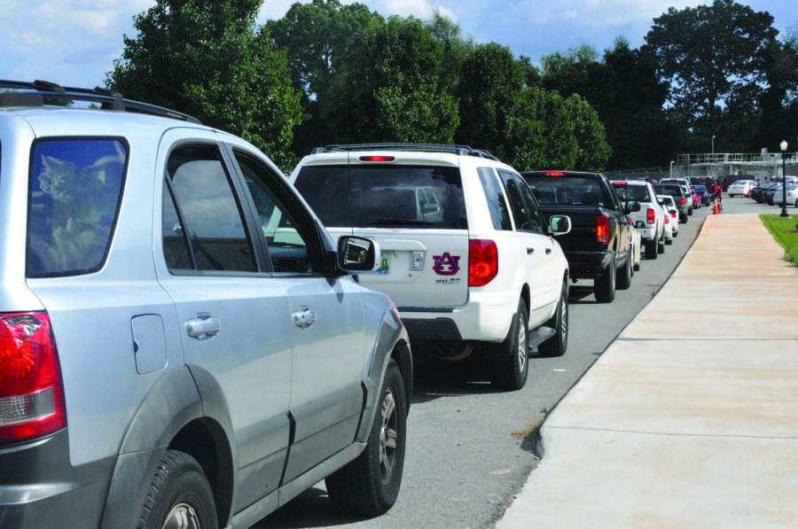 Drivers experience delays before and after school. Students often wait for traffic to subside in order to leave the campus. 