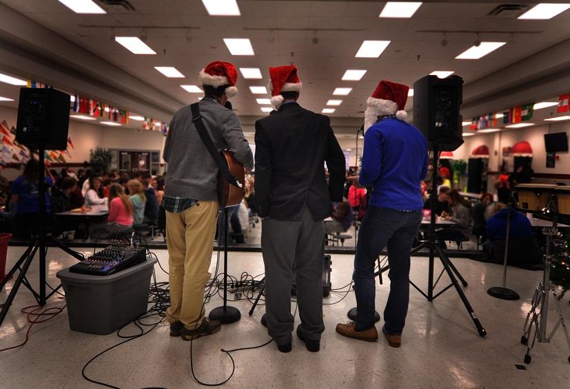 Tylor Harris (Left), Slade Hogan (Center) and Joe Rury (right) perform some of their favorite Christmas songs.