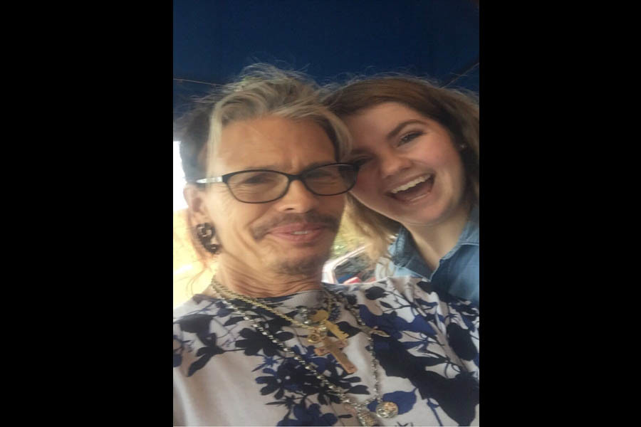 Britney McEwen takes a selfie with Steven Tyler before the Taylor Swift concert in Nashville.