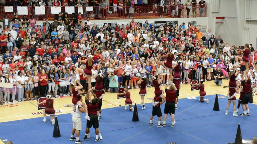 Sparkman cheer squad wows crowd at pep rally