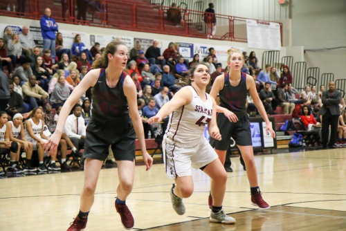 Senior Rachel Daneri blocks out her opponent. 