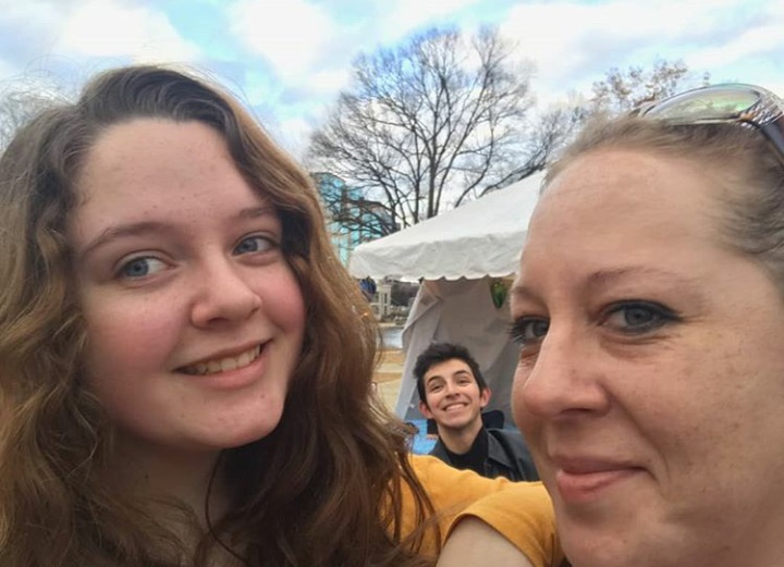 Sophomore Emma Headrick poses with her Mom. Headrick lost her Mom in March of 2019. 