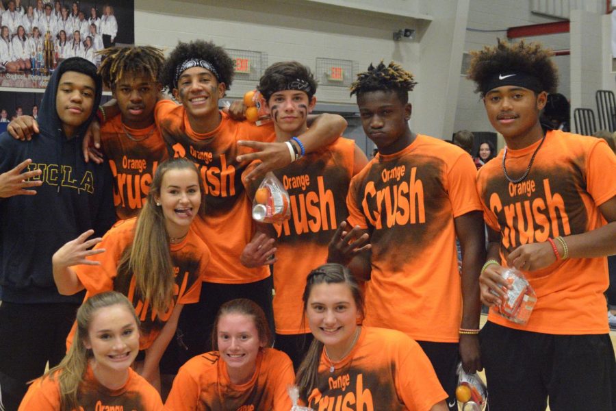 Orange Crush, the winning team, poses for a quick photo after the tournament. 