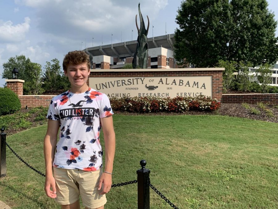 Forbes on his college visit to the University of Alabama
