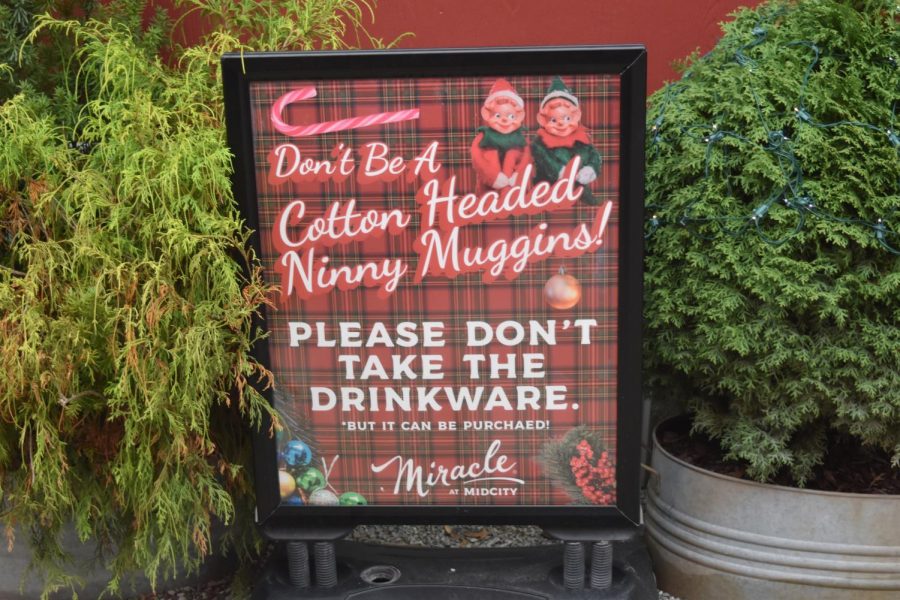 Midcity gets creative with their signage. P.S. Dont take the drinkware. 
