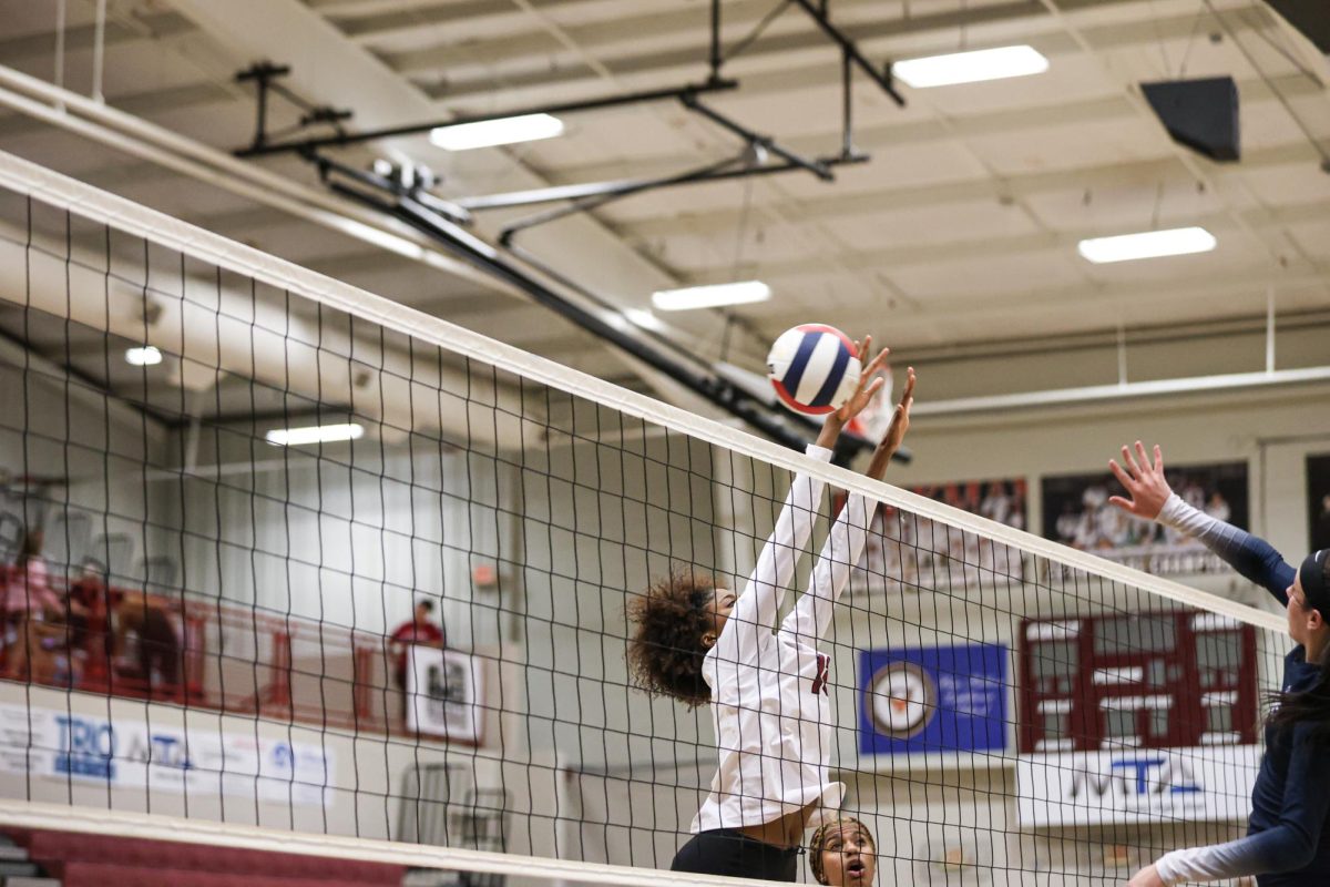 Quimani Hairston blocking against Hazel Green