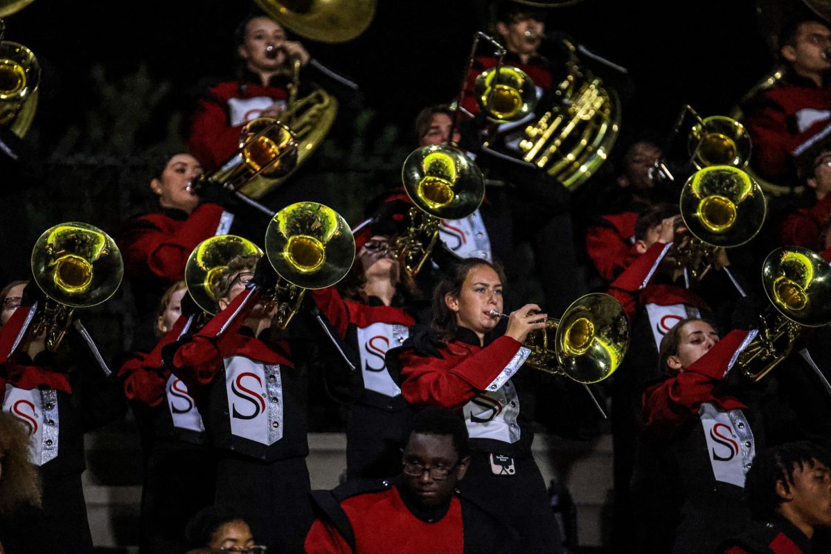Band performs at one of the Sparkman Football Games.